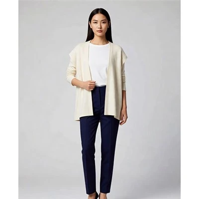 Wholegarment Knit Open Cardigan